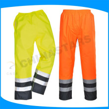 Pu de recubrimiento 300D oxford hi vis pantalones impermeables